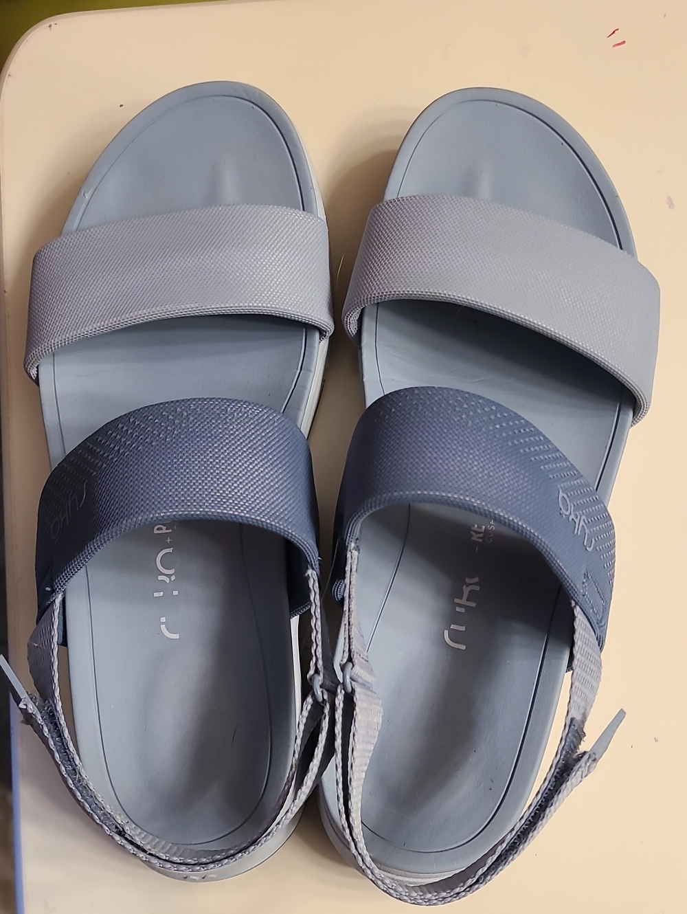 Ryka Pale Blue Slide Sandals